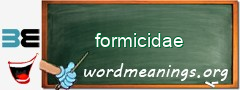 WordMeaning blackboard for formicidae